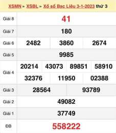 giao diện app kết quả xổ số bạc liêu thứ ba