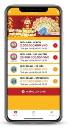giao diện app mua xổ số kiến thiết online