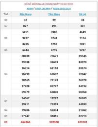 hướng dẫn sử dụng dự đoán xổ số miền nam ngày 25 tháng 6