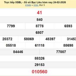 kết quả xổ số bạc liêu ngày 24 tháng 2