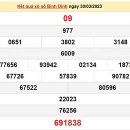 kết quả xổ số bình định ngày 30 tháng 7