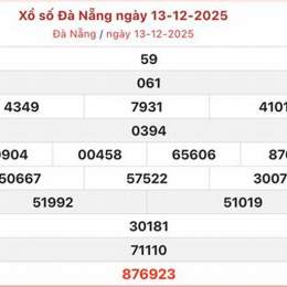 kết quả xổ số đà nẵng ngày 13 tháng 12