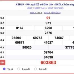 kết quả xổ số đắk lắk ngày 25 tháng 8