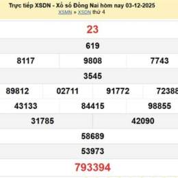 kết quả xổ số đồng nai ngày 3 tháng 6