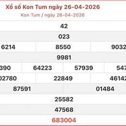 kết quả xổ số kon tum ngày 26 tháng 04