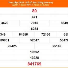 kết quả xổ số sóc trăng ngày 15 tháng 10