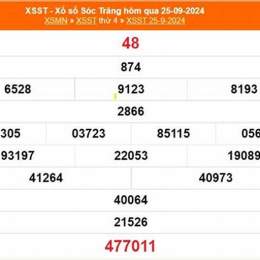kết quả xổ số sóc trăng ngày 25 tháng 03