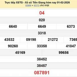 kết quả xổ số tiền giang ngày 1 tháng 2