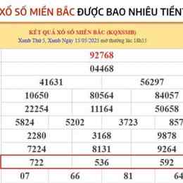 trúng xổ số miền bắc được bao nhiều tiền