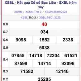 xổ số bạc liêu 7/10