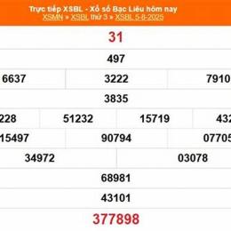 xổ số bạc liêu ngày 26 tháng 8