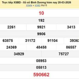 xổ số bình dương 20 tháng 03 năm 2026