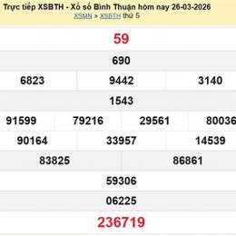 xổ số bình thuận ngày 26 tháng 02