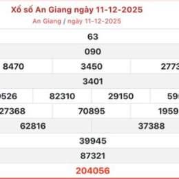 xổ số đài an giang ngày 11 tháng 12