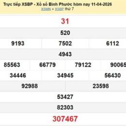 xổ số đài bình phước ngày 11 tháng 04