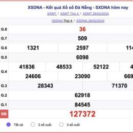 xổ số đài đà nẵng hôm qua