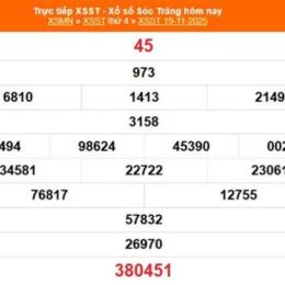 xổ số đài sóc trăng ngày 26 tháng 11