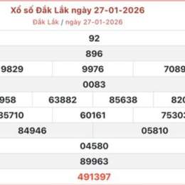 xổ số đắk lắk ngày 27 1