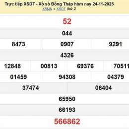 xổ số đồng tháp 24 tháng 11 năm 2025