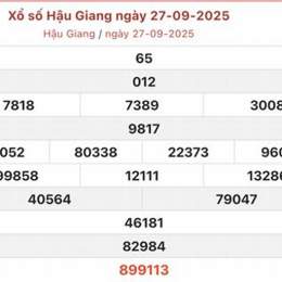 xổ số hậu giang 25 tháng 10 năm 2025
