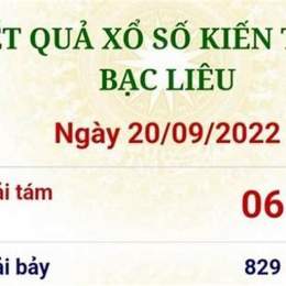 xổ số kiến thiết bạc liêu ngày 8 tháng 9 năm 2026