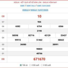 xổ số kiến thiết đắk lắk ngày 22 tháng 09