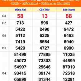 xổ số kiến thiết miền nam ngày 31 tháng 01