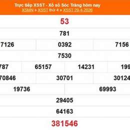 xổ số kiến thiết sóc trăng 29 tháng 7