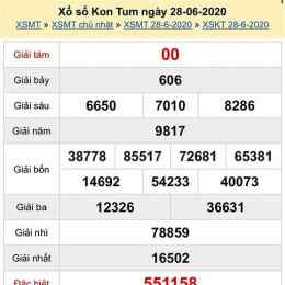 xổ số kon tum 28 tháng 6