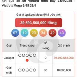 xổ số mega ngày 23 tháng 1