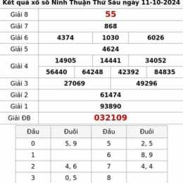 xổ số ninh thuận 11 tháng 9