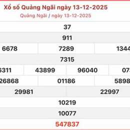 xo so quang ngai ngay 13 12