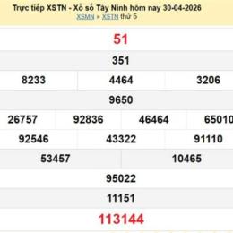 xổ số tây ninh ngày mùng 9 tháng 4 năm 2026