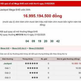 xổ số vietlott ngày 21 tháng 2 năm 2026